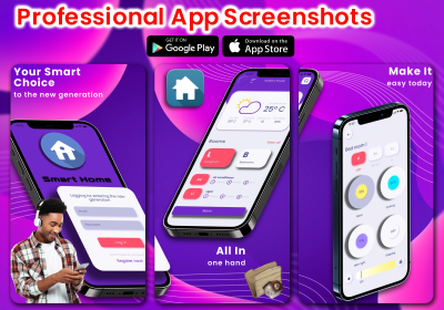 do professional app screenshots, android and IOS